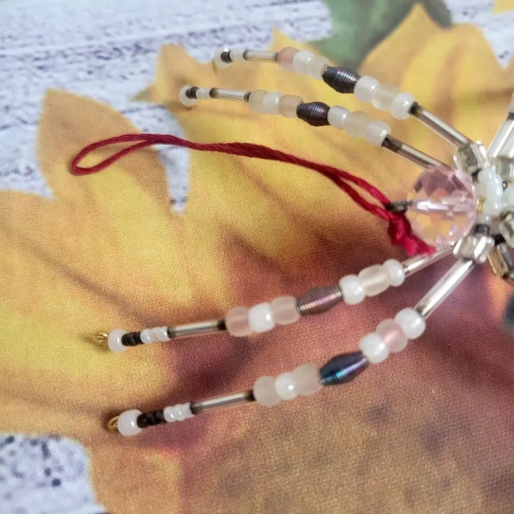 Handmade Beaded Christmas‎ Spider with Legend Details